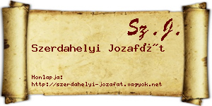 Szerdahelyi Jozafát névjegykártya